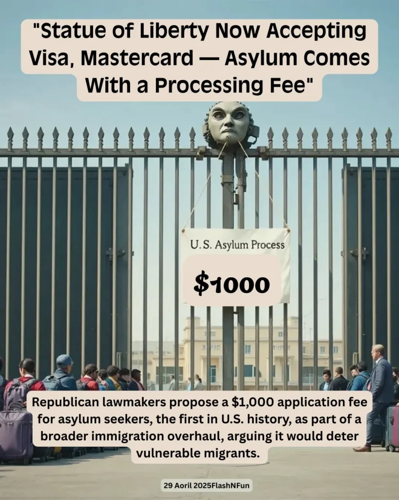 Republican lawmakers propose a $1,000 application fee for asylum seekers, the first in U.S. history, as part of a broader immigration overhaul, arguing it would deter vulnerable migrants.