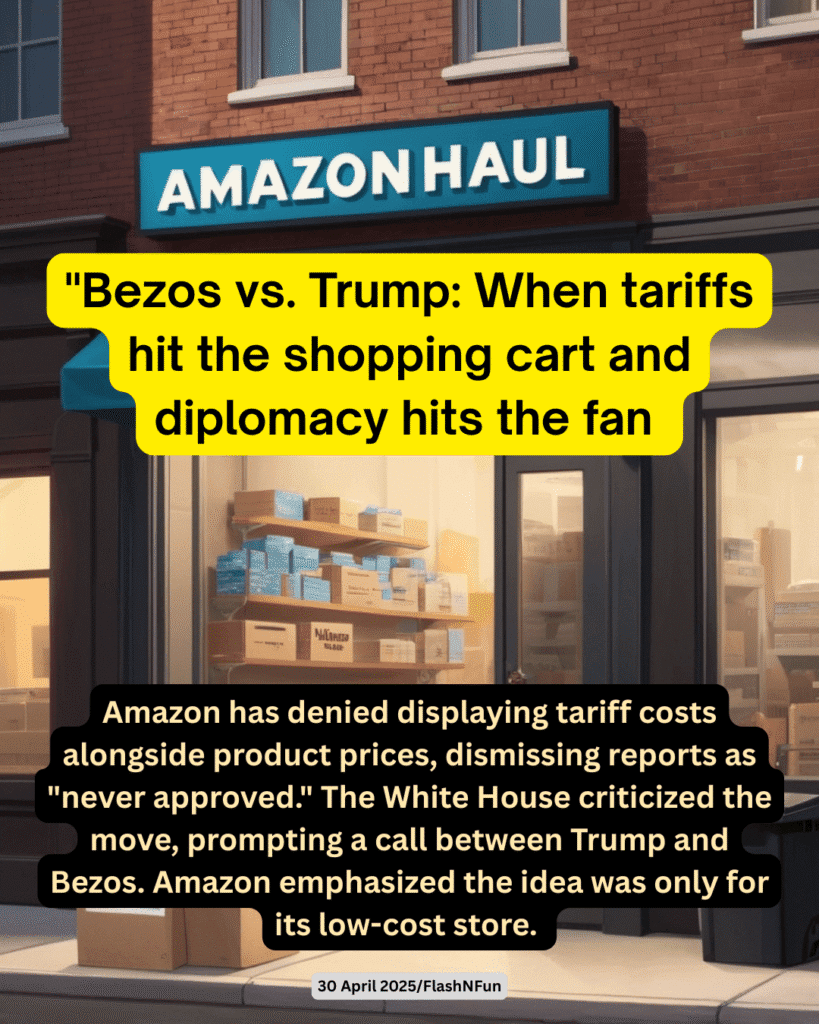Amazon has denied displaying tariff costs alongside product prices, dismissing reports as "never approved." The White House criticized the move, prompting a call between Trump and Bezos. Amazon emphasized the idea was only for its low-cost store.