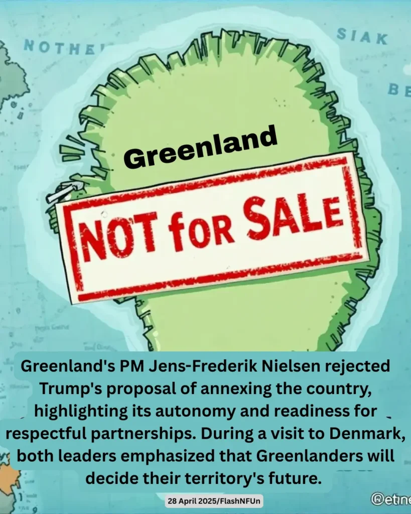 Greenland's PM Jens-Frederik Nielsen rejected Trump's proposal of annexing the country, highlighting its autonomy and readiness for respectful partnerships. During a visit to Denmark, both leaders emphasized that Greenlanders will decide their territory's future.