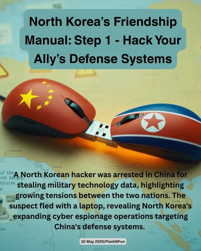 #northkorea
#china
#cyberattack
#cyberespionage
#hackers
#militarytech
#defensesystems
#internationalrelations
#geopolitics
#flashnfun
#news2025
#trendingnews
#asiapolitics
#worldnews
#securitybreach
#technologynews
#hackingnews
#nationalsecurity
#diplomacy
#techmemes