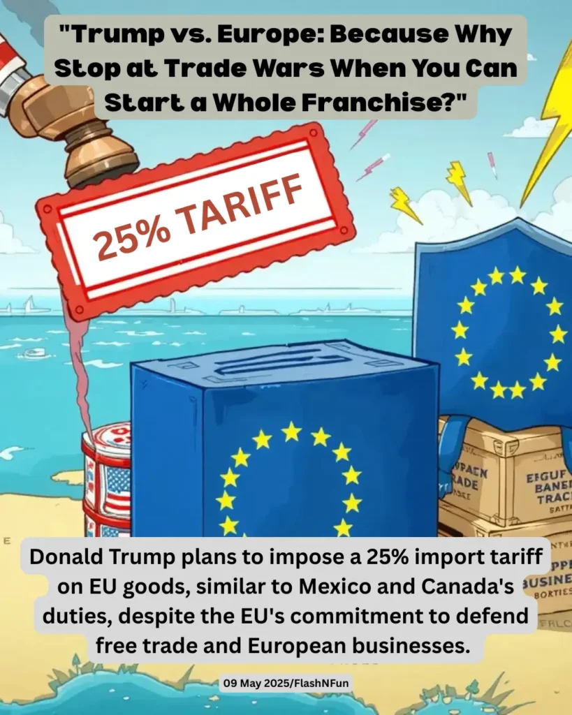 Donald Trump plans to impose a 25% import tariff on EU goods, similar to Mexico and Canada's duties, despite the EU's commitment to defend free trade and European businesses.