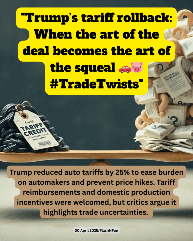 Trump reduced auto tariffs by 25% to ease burden on automakers and prevent price hikes. Tariff reimbursements and domestic production incentives were welcomed, but critics argue it highlights trade uncertainties.