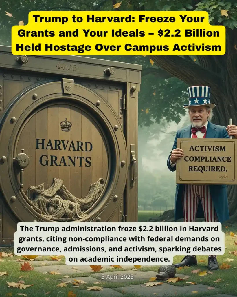 The Trump administration froze $2.2 billion in Harvard grants, citing non-compliance with federal demands on governance, admissions, and activism, sparking debates on academic independence.