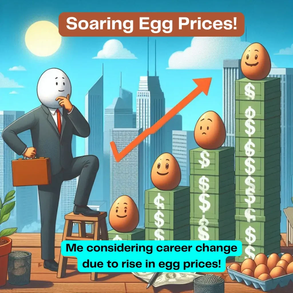 soaring egg prices leads to career change