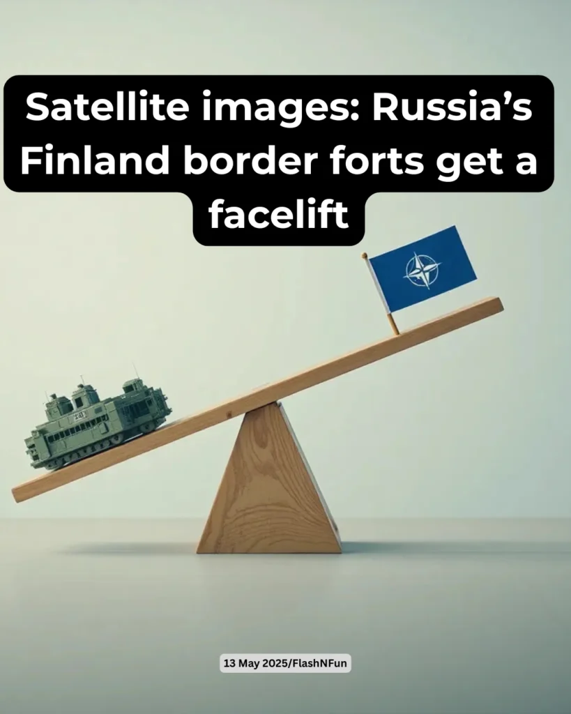 #russiafinlandborder, #satelliteimagery, #militarybuildups, #geopolitics, #nato, #russianmilitary, #borderforts, #globaltensions, #defensestrategy, #securityupdate, #militarynews, #europeansecurity,Russia is expanding military infrastructure near Finland's border, resembling pre-Ukraine war buildups. This move follows Finland's NATO accession, with officials warning of a military-technical response. Analysts view this as a strategic shift testing NATO's unity and regional stability.#flashnfunnews, #newsvisuals, #politicalmemes, #defensewatch, #borderconflict, #militarysatellite, #russiawatch, #internationalrelations
