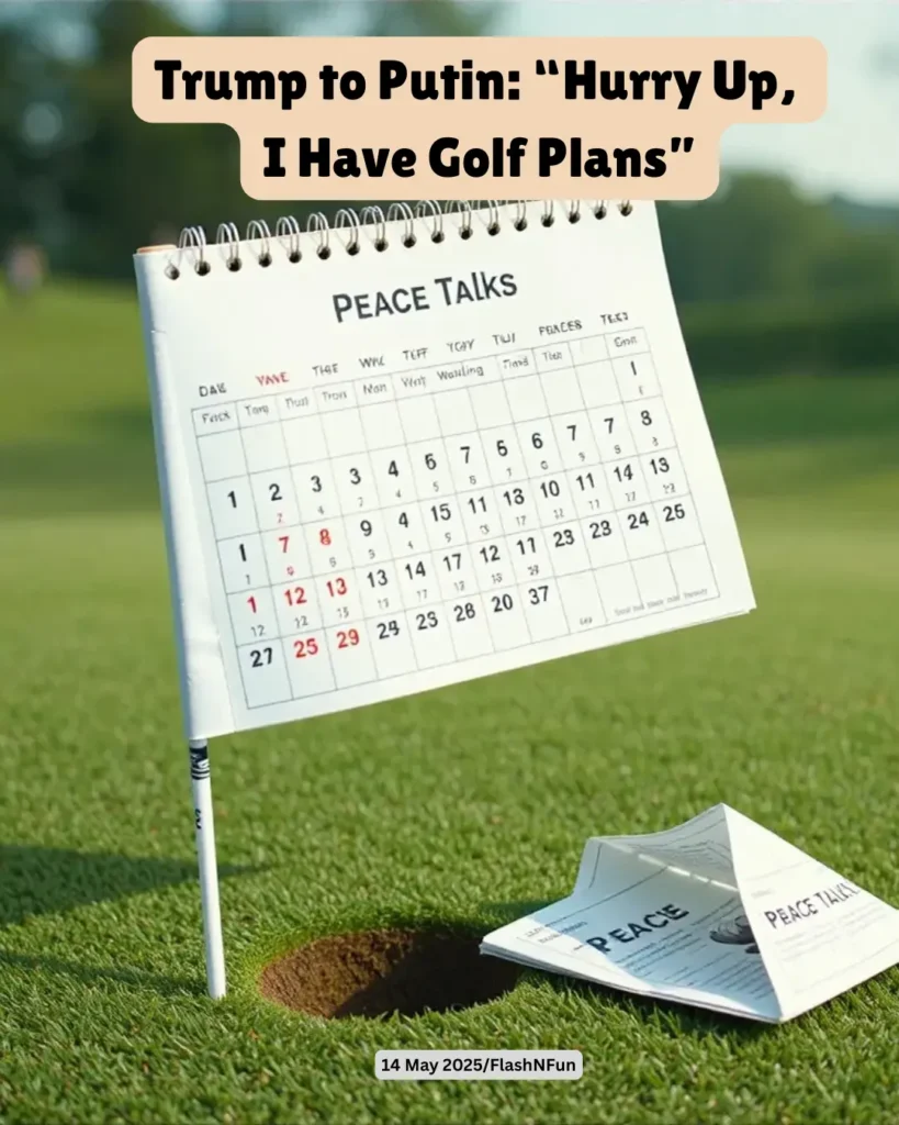 Trump to Putin: “Hurry Up, I Have Golf Plans”
Former US President Donald Trump is frustrated with Russian President Vladimir Putin over stalled ceasefire negotiations, despite Trump's envoy's promise of a full ceasefire. Trump is now increasing pressure and planning to attend peace talks in Turkey.