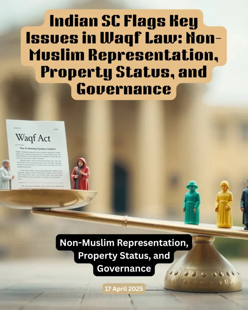 Non-Muslim Representation, Property Status, and Governance in India - SC flags key issues in Waqf law