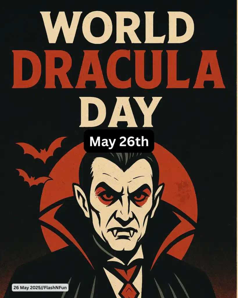 #worlddraculaday, #draculaday, #may26th, #vampire, #dracula, #horrorfan, #gothic, #vampirelegend, #bramstoker, #horrorcommunity, #gothicfiction, #fangs, #vampireculture, #spookyseason, #halloween365, #classicmonsters, #horrorlovers, #darkaesthetic, #flashnfun, #popculture
