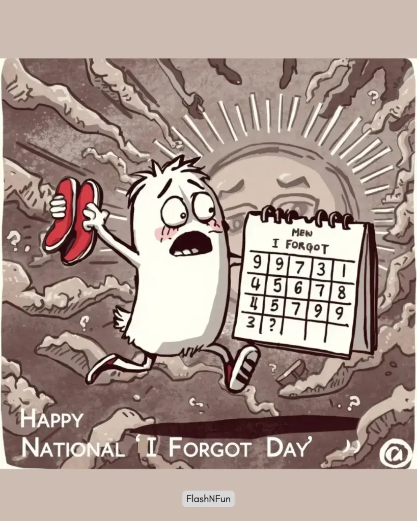 National I Forgot Day is a humorous yet heartfelt reminder that forgetfulness is part of being human โ and a chance to make amends for missed birthdays, anniversaries, or to-do lists. It encourages reflection, forgiveness, and a fresh start with a smile.
World Sports Journalists Day honors the storytellers who bring the thrill of sports to life through words, images, and commentary. Celebrated on July 2, it recognizes their role in shaping public passion for athletics and promoting fair, informed coverage.
#worldufoday, #nationaldiscodday, #iforgotday, #sportsjournalistsday, #ufoart, #discoillustration, #funnycartoon, #comicart, #july2celebration, #extraterrestrialfun, #discovibes, #memoryday, #journalismmatters, #zooperfun, #firebreathingfun, #brainballoon, #humorillustration, #streetcartoon, #julyfestivities, #creativecartoon, #celebrationgraphic, #flashnfun, #july2events, #cartoonposter, #illustratedholiday#nationaliforgotday, #iforgotday2025, #funnyholiday, #quirkycelebration, #calendarconfusion, #funnyillustration, #humorousart, #comiccalendar, #forgetfulmoments, #cartoondrawing, #creativecartoon, #characterillustration, #illustratedhumor, #funnydayart, #july2holiday, #uniqueholidays, #funholidayart, #forgotdaygraphic, #artforfun, #forgetfulnesshumor, #funnygraphicdesign, #calendarart, #nationaldayart, #lightheartedillustration, #celebrationposter