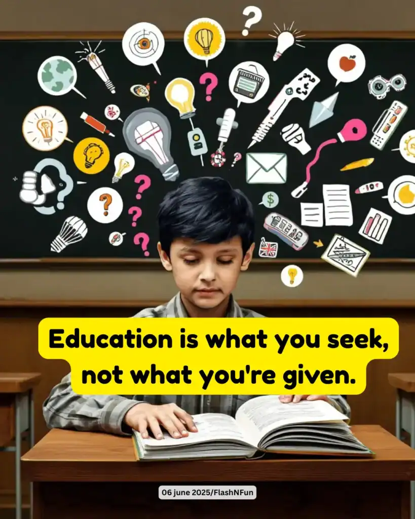 I have never let my schooling interfere with my education. – Mark Twain.Mark Twain (1835–1910) was an iconic American writer, humorist, and social commentator. Known for The Adventures of Tom Sawyer and Adventures of Huckleberry Finn, his sharp wit and keen observations on human nature shaped American literature. Twain's work tackled issues of race, morality, and society with timeless relevance and humor.
#education, #learning, #seekknowledge, #studentlife, #curiosity, #classroom, #readingisfun, #childeducation, #educationquote, #selflearning, #booklover, #schooldays, #educationmatters, #knowledgeseeker, #openbook, #lifelonglearning, #criticalthinking, #creativelearning, #educationforall, #edumotivation, #studytime, #educationreform, #younglearners, #flashnfun, #learningjourney