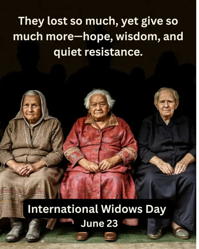 For millions, widowhood triggers abrupt financial and emotional instability. Nearly 1 in 10 widows lives in extreme poverty. Legal and cultural roadblocks often prevent them from accessing property, inheritance, or even basic community support. In many regions, archaic traditions isolate them from public life, compounding their grief with exclusion.#internationalwidowsday, #widowsvoices, #strengthindignity, #quietresilience, #elderwisdom, #hopeandhealing, #womenofcourage, #globalrecognition, #june23awareness, #invisiblewomen, #graceandgrit, #communityhonor, #supportwidows, #heartsstrong, #unsungheroines, #resilientwomen, #legacyoflove, #upliftwidows, #traditionandtruth, #humanrightsforall, #dignityinloss, #compassionateworld, #empowerwithrespect, #flashnfun, #socialawareness
