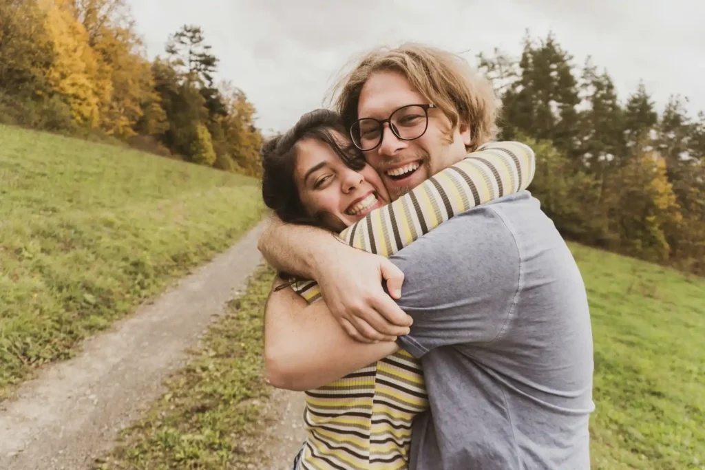 Don’t forget to include yourself in the celebration. Self-hugs, mindful breathing, and positive self-talk are excellent ways to nurture your own well-being. Take a moment to reflect on your achievements, forgive your shortcomings, and treat yourself with the same kindness you offer others.#hugholiday, #couplehug, #loveintheair, #romanticmoment, #hugtherapy, #emotionalconnection, #autumnromance, #fallvibes, #cozyhug, #naturelovers, #togetherforever, #coupleinlove, #relationshipvibes, #hugpower, #intimatemoment, #romanticgetaway, #lovewins, #healinghug, #huggingseason, #warmembrace, #affectiongoals, #hugyourlovedones, #emotionalwellness, #huglife, #flashnfun